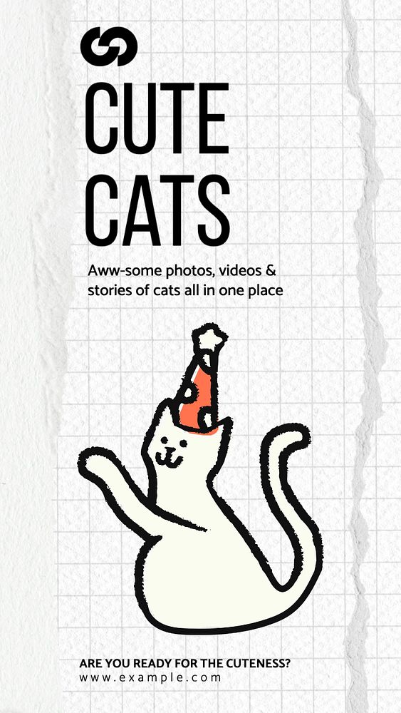 Cute cats Instagram story template