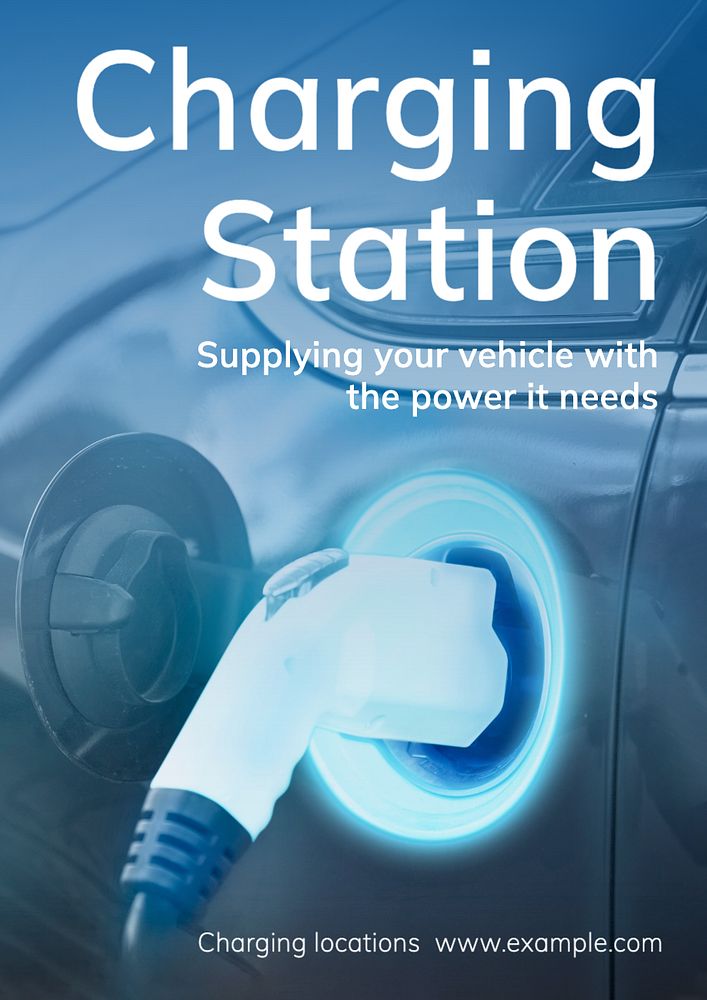 Charging station poster template