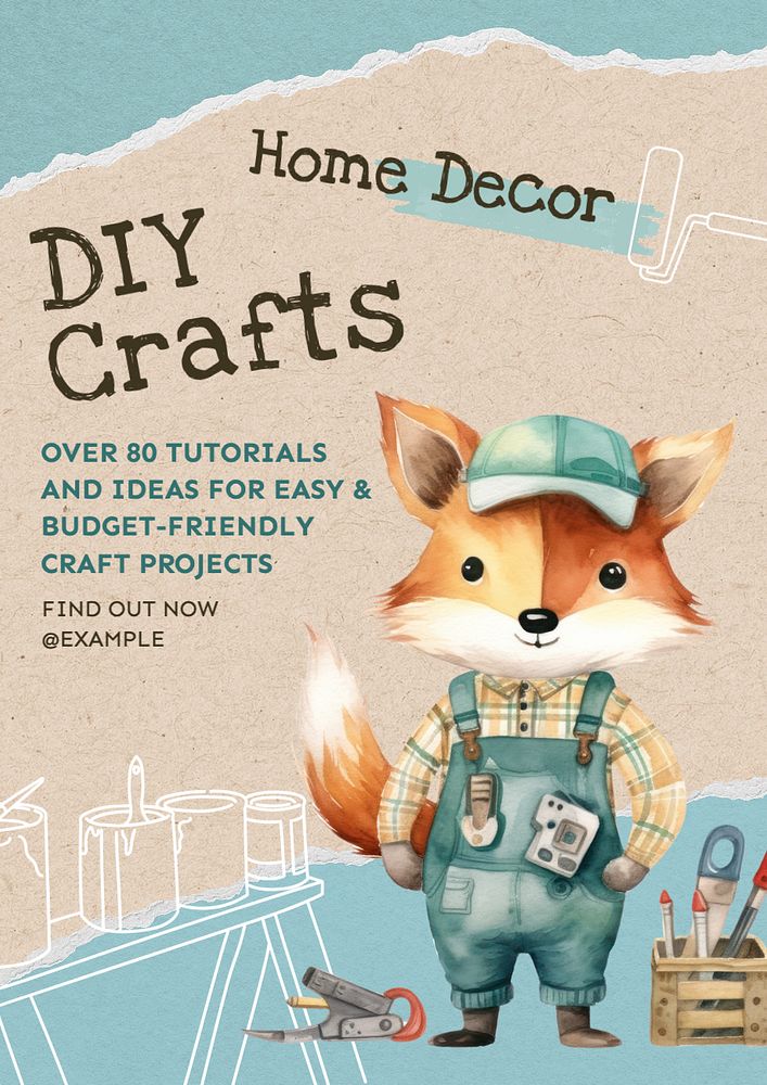 DIY decor crafts poster template