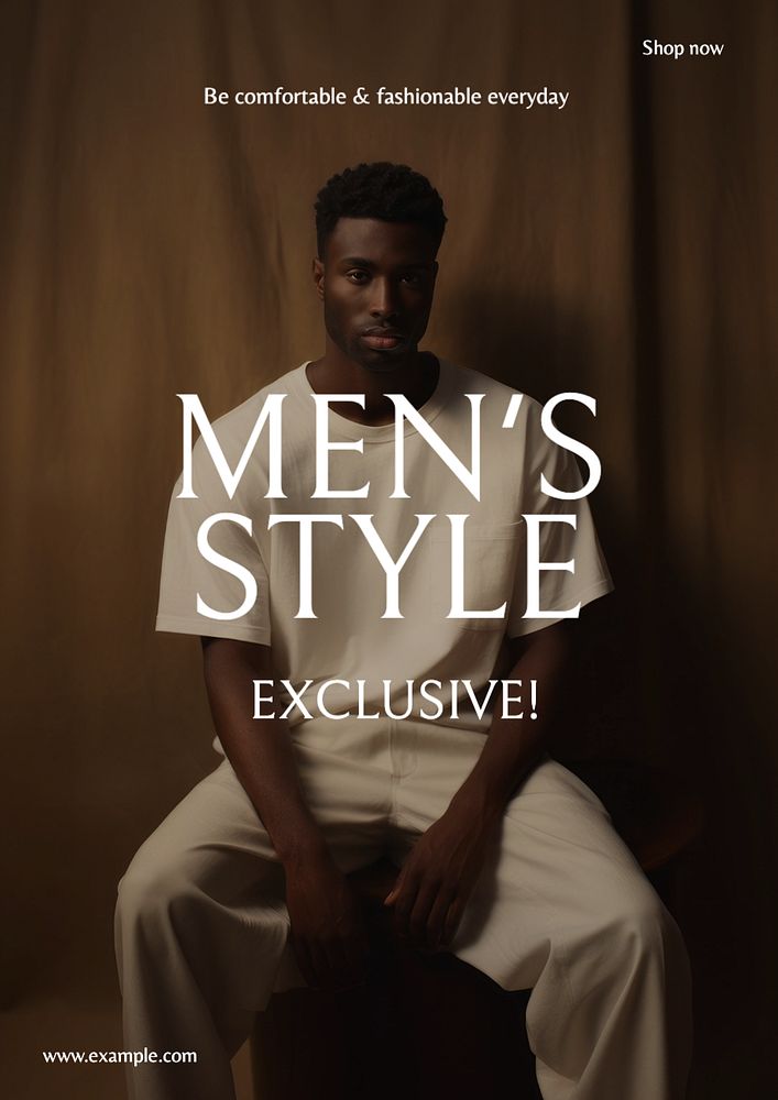 Men's style poster template