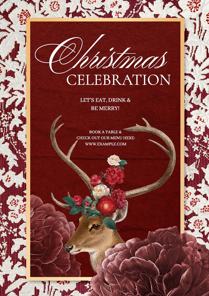 Christmas celebration poster template