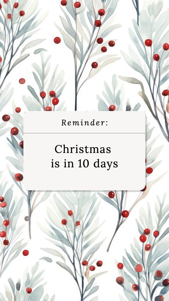 Christmas reminder Instagram story template