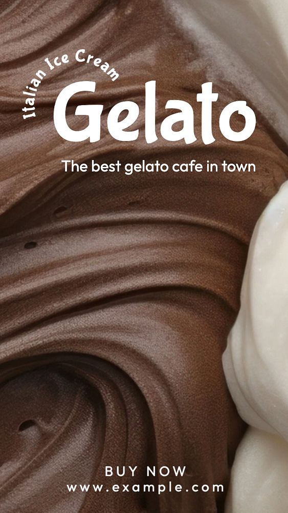 Gelato ice cream Instagram story template