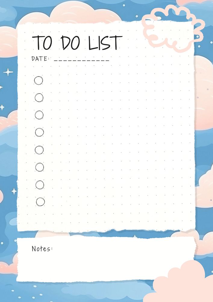 To do list planner template