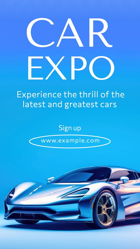 Car expo Instagram story template