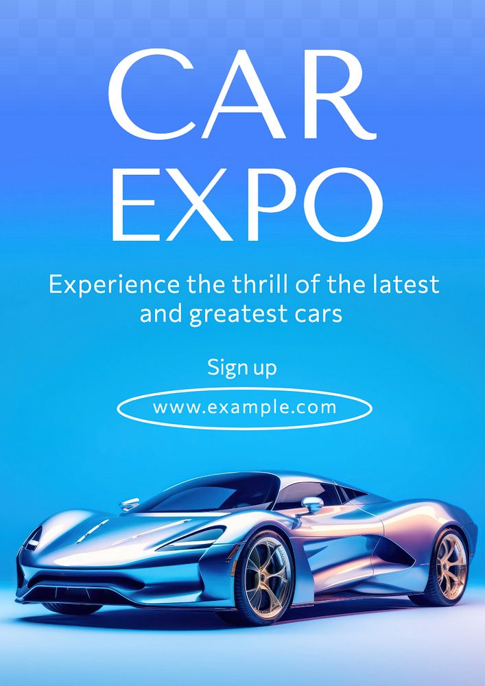 Car expo poster template