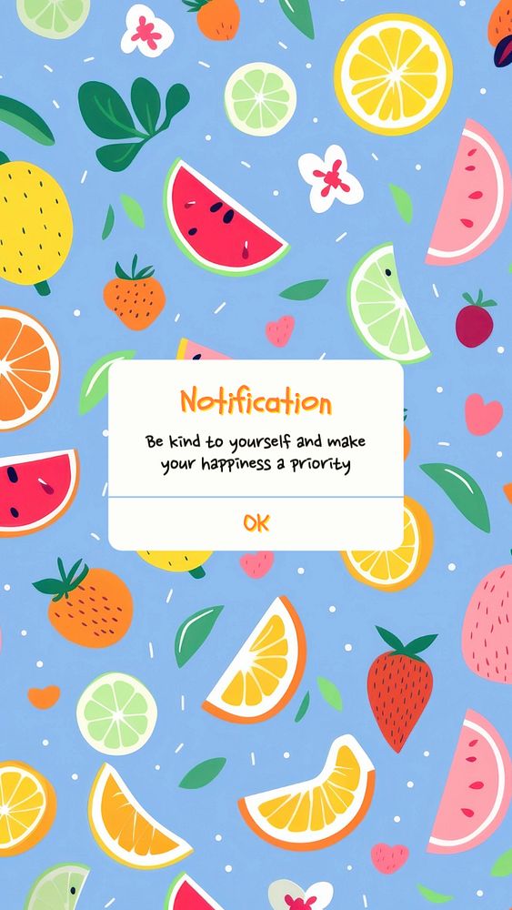 Self love notification Instagram story template