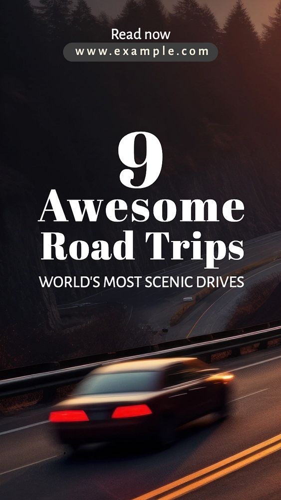 Awesome road trip Instagram story template