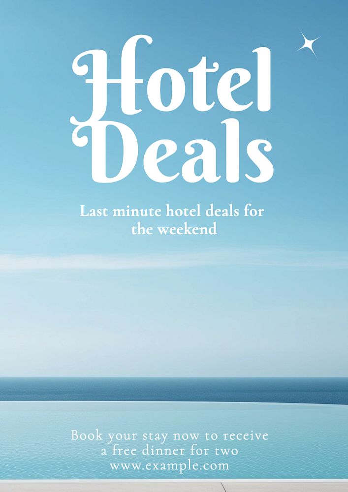 Hotel deals poster template