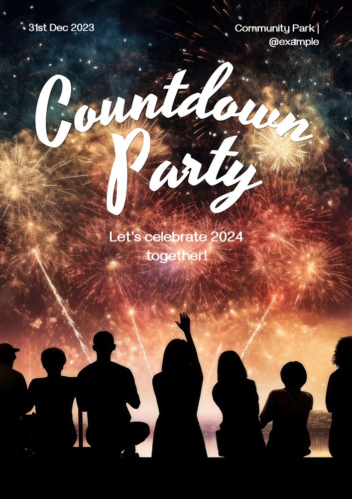 Countdown party poster template