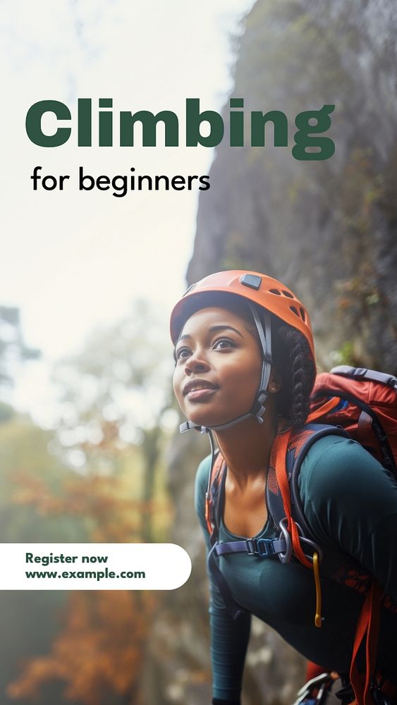 Climbing for beginners Instagram story template