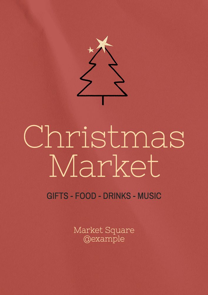 Christmas Market poster template