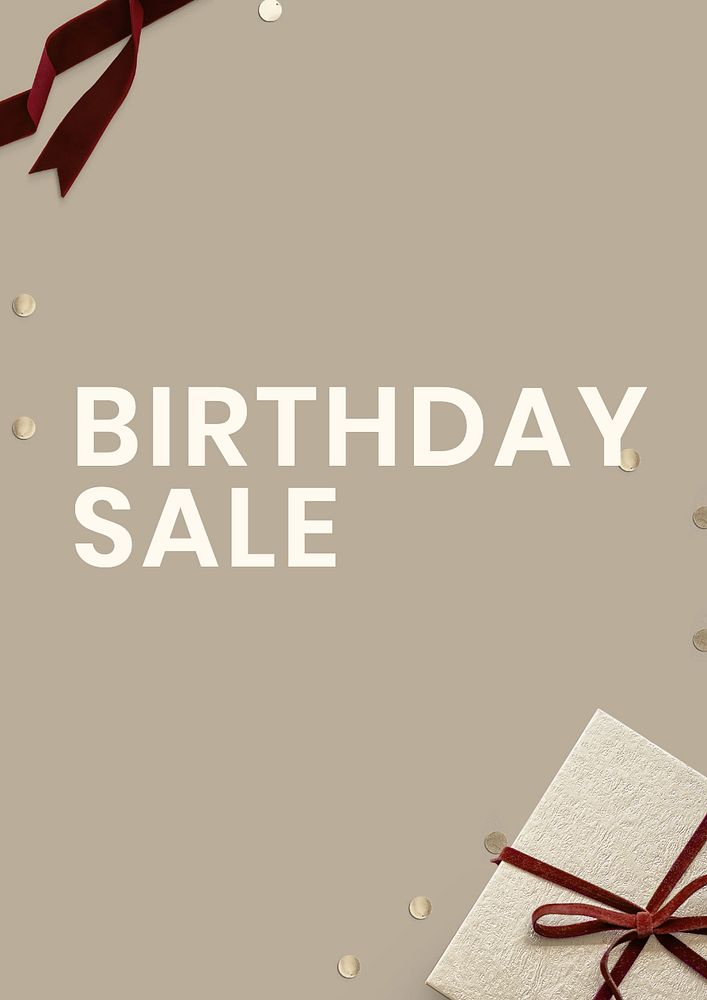 Birthday sale poster template