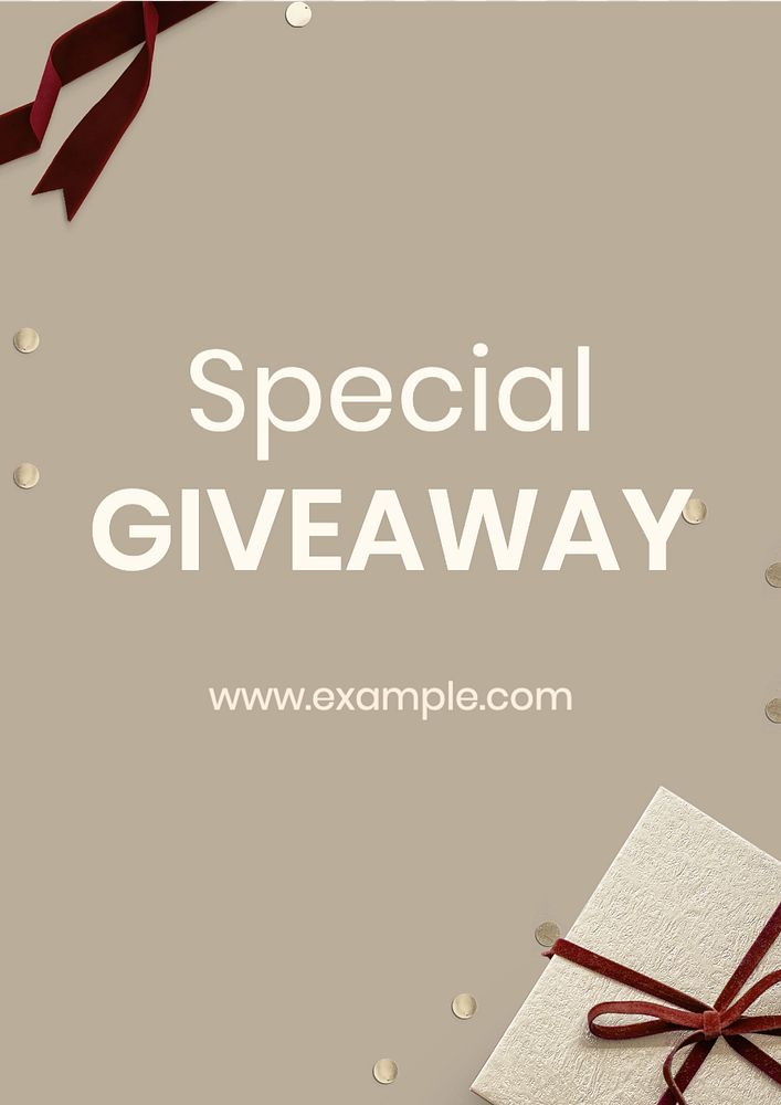 Special giveaway poster template