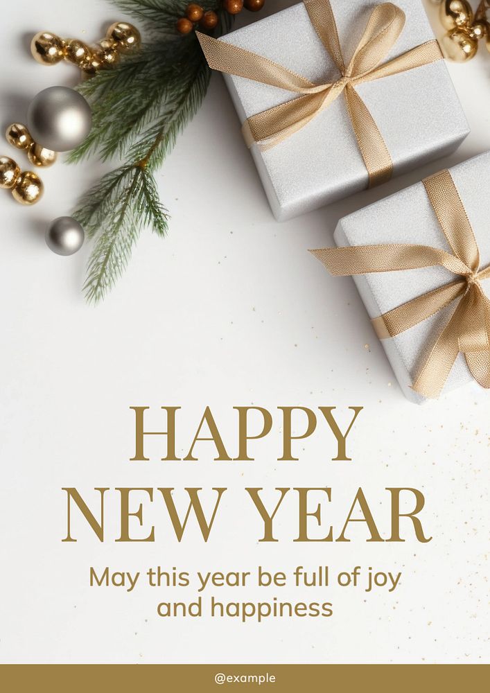 Happy New Year poster template