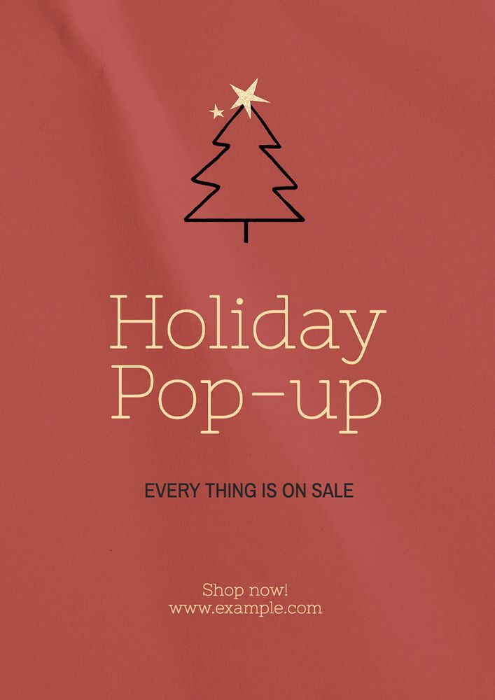 Holiday Pop-up poster template