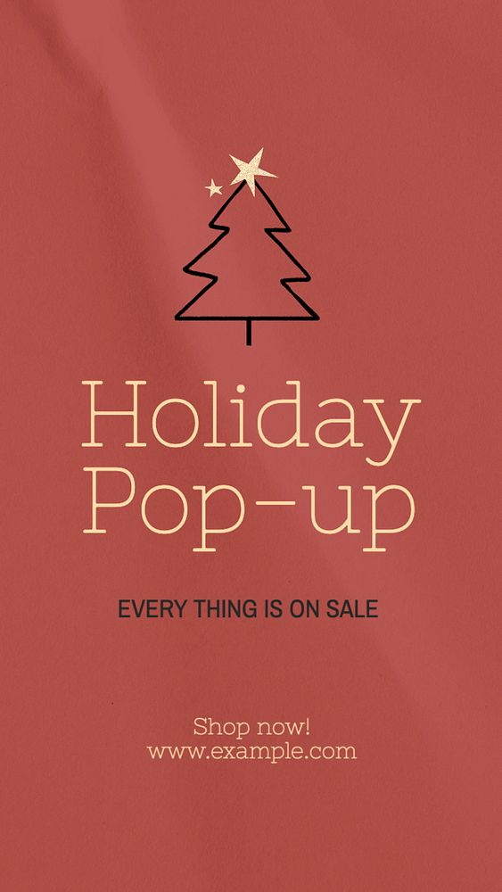 Holiday Pop-up Instagram story template