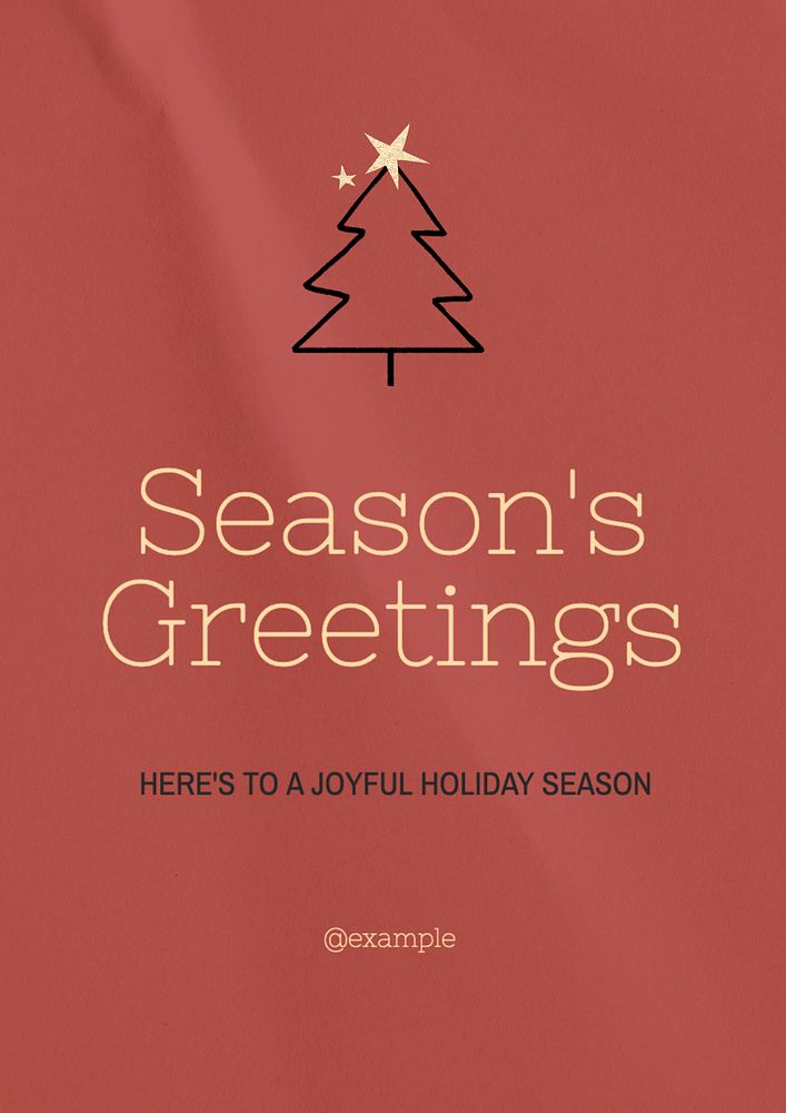 Season's greetings poster template