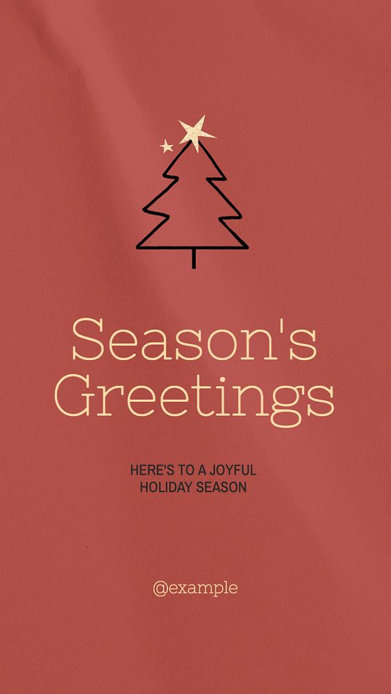 Season's greetings Instagram story template