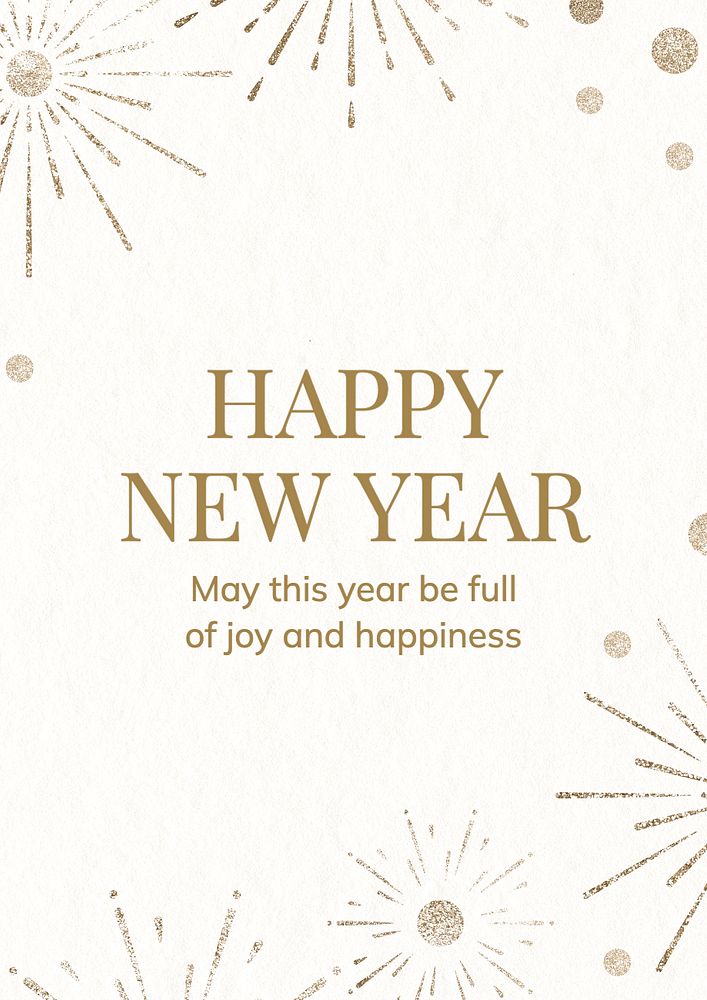 Happy New Year poster template