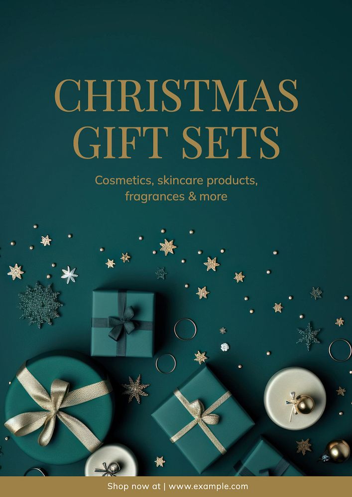 Christmas gift poster template