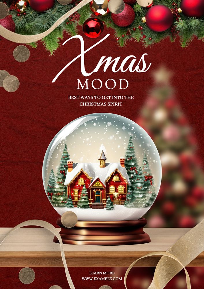 Xmas mood poster template