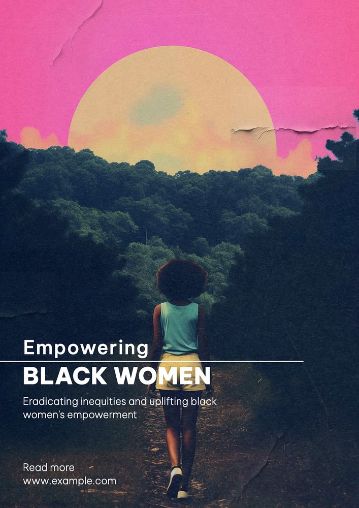 Empowering Black women poster template