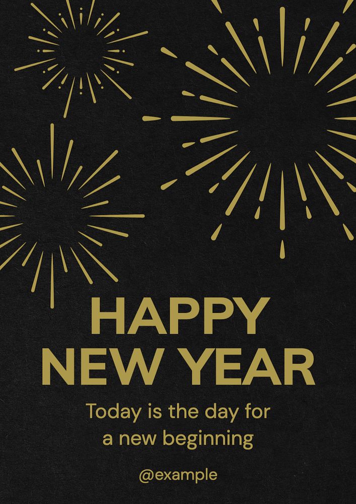 Happy new year poster template