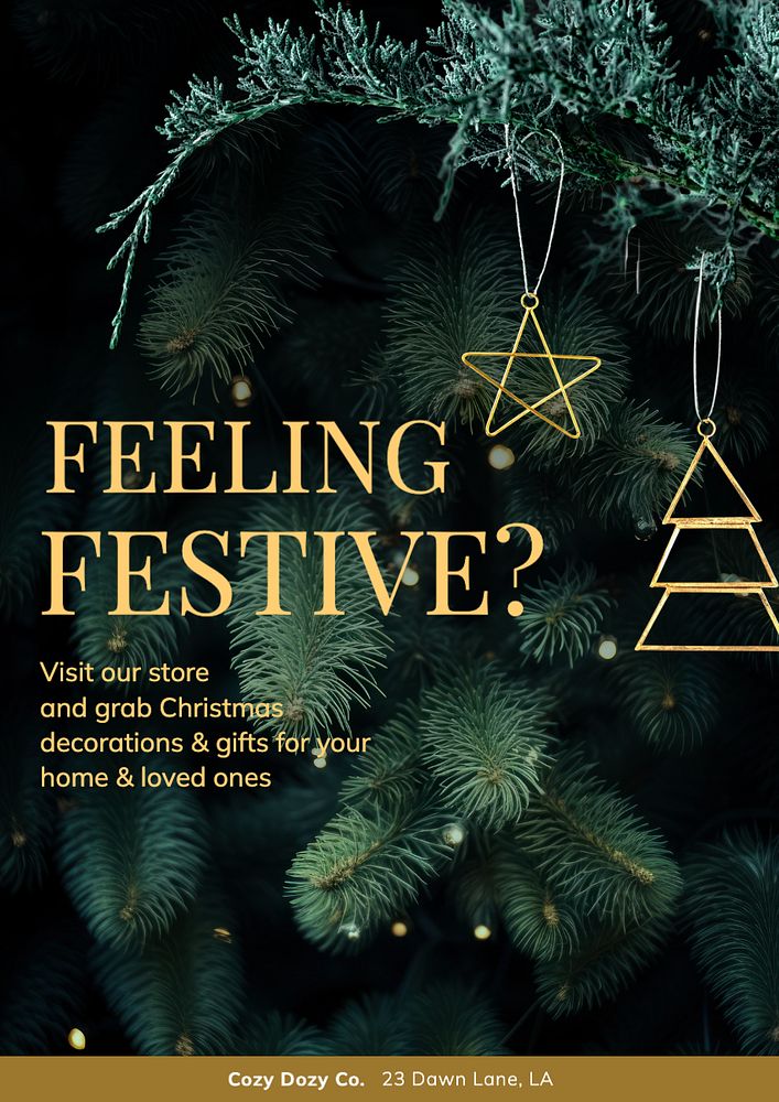 Christmas shopping poster template