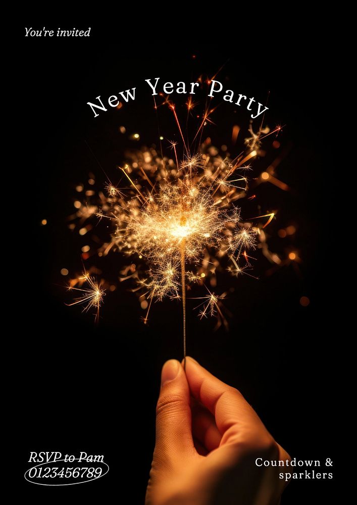 New year cheers poster template