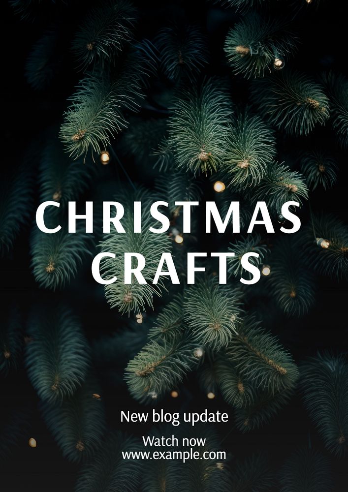 Christmas craft poster template