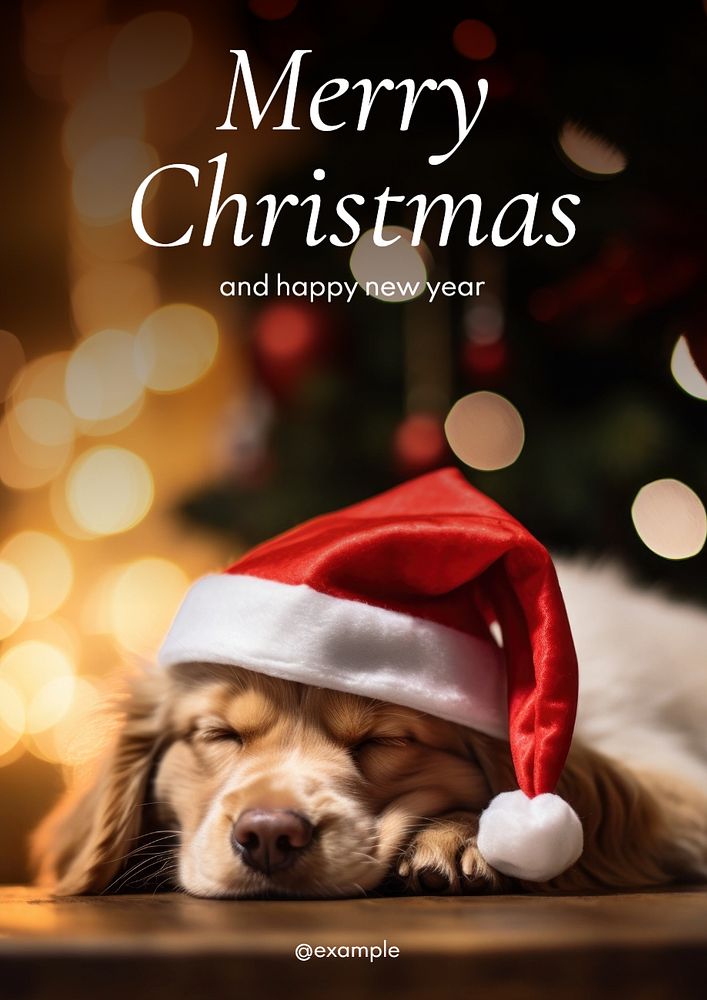 Merry Christmas poster template