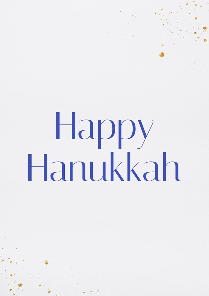 Happy Hanukkah poster template