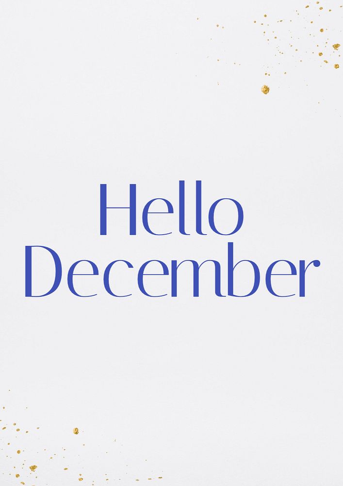 Hello December poster template