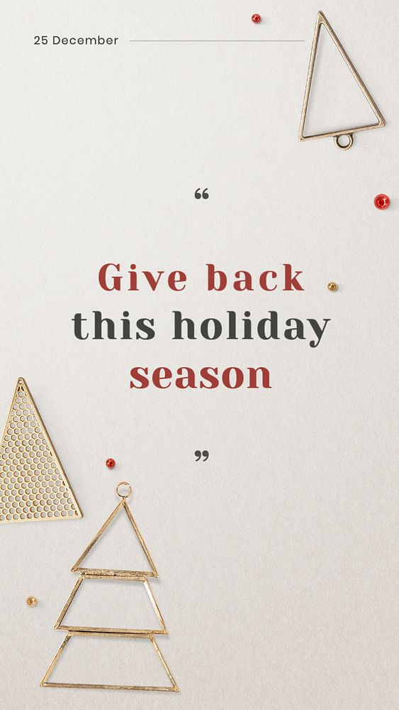 Holiday season donation Instagram story template