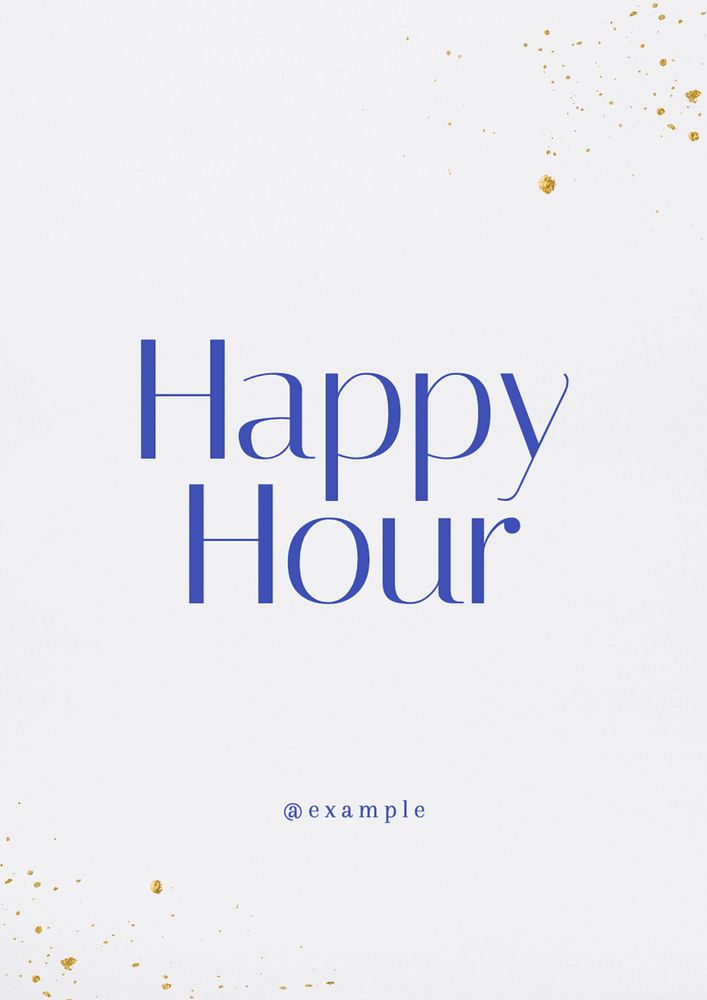 Happy hour poster template