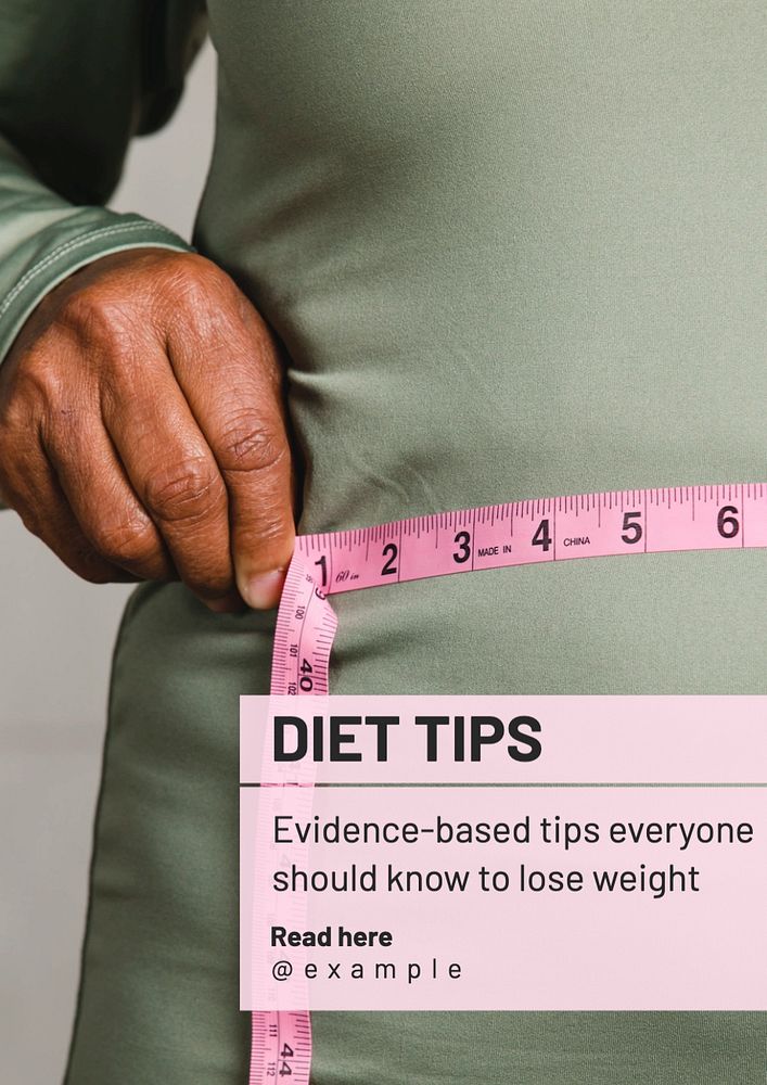 Diet tips poster template