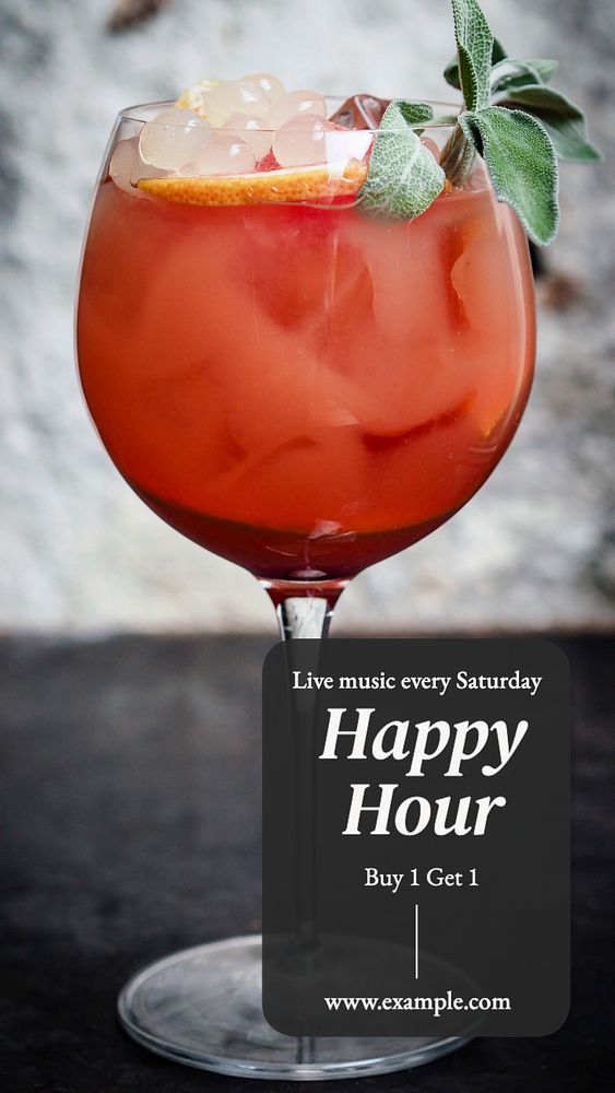 Happy hour Instagram story template