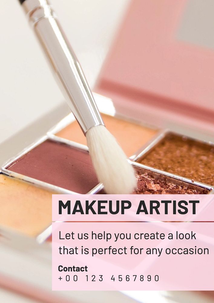 Makeup artist poster template