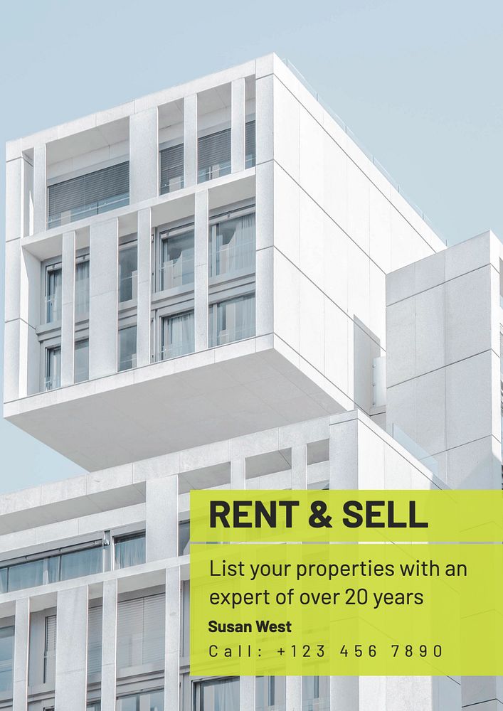 Real estate poster template