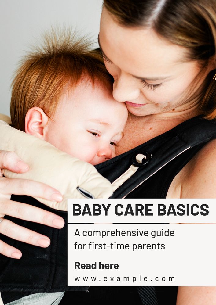 Baby care poster template