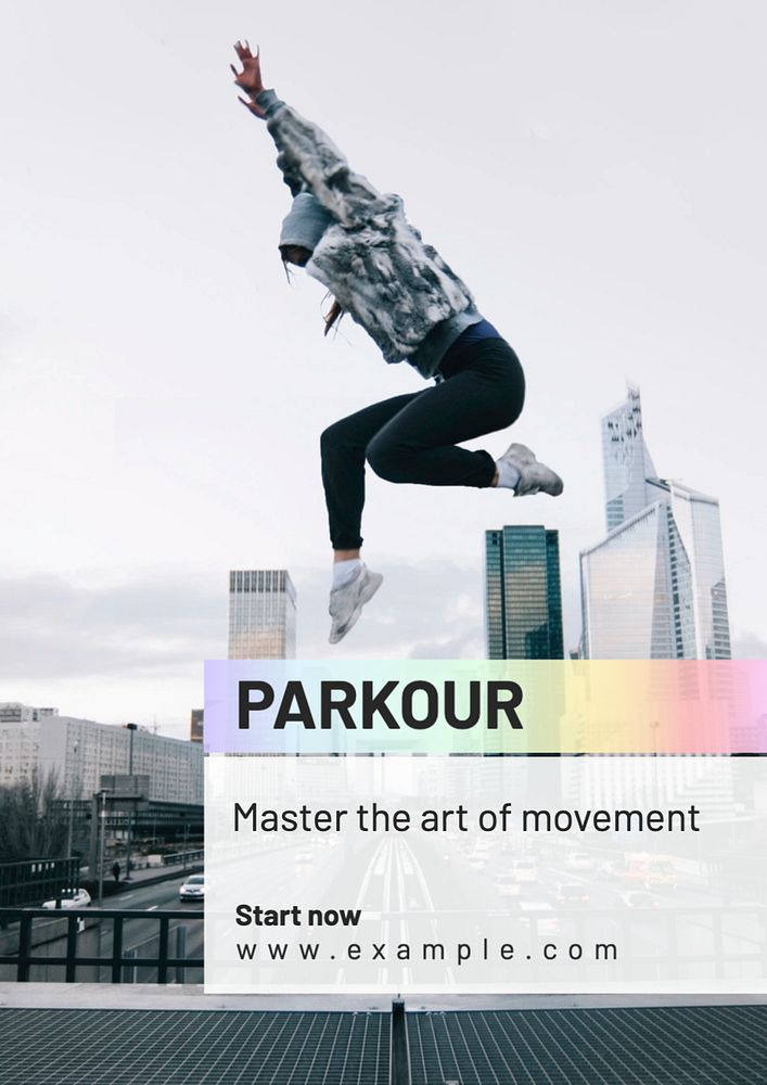 Parkour poster template