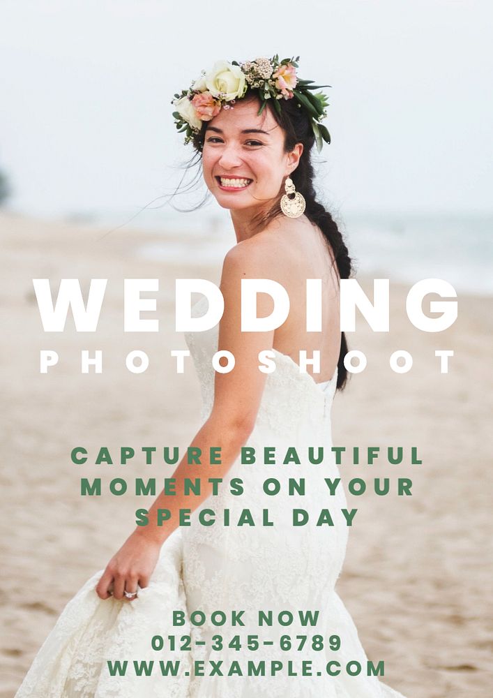 Wedding photos poster template