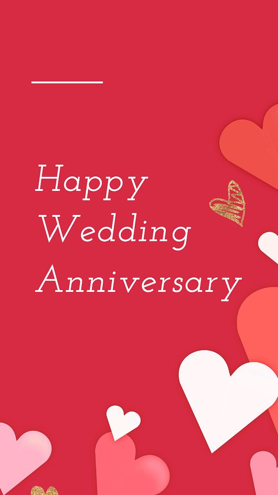 Happy wedding anniversary Facebook story template