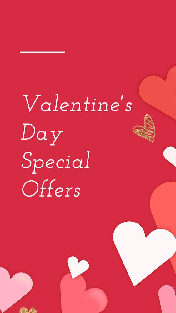 Valentine's offer Facebook story template