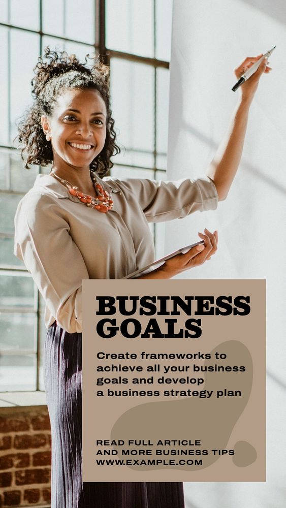 Business goals Instagram story template