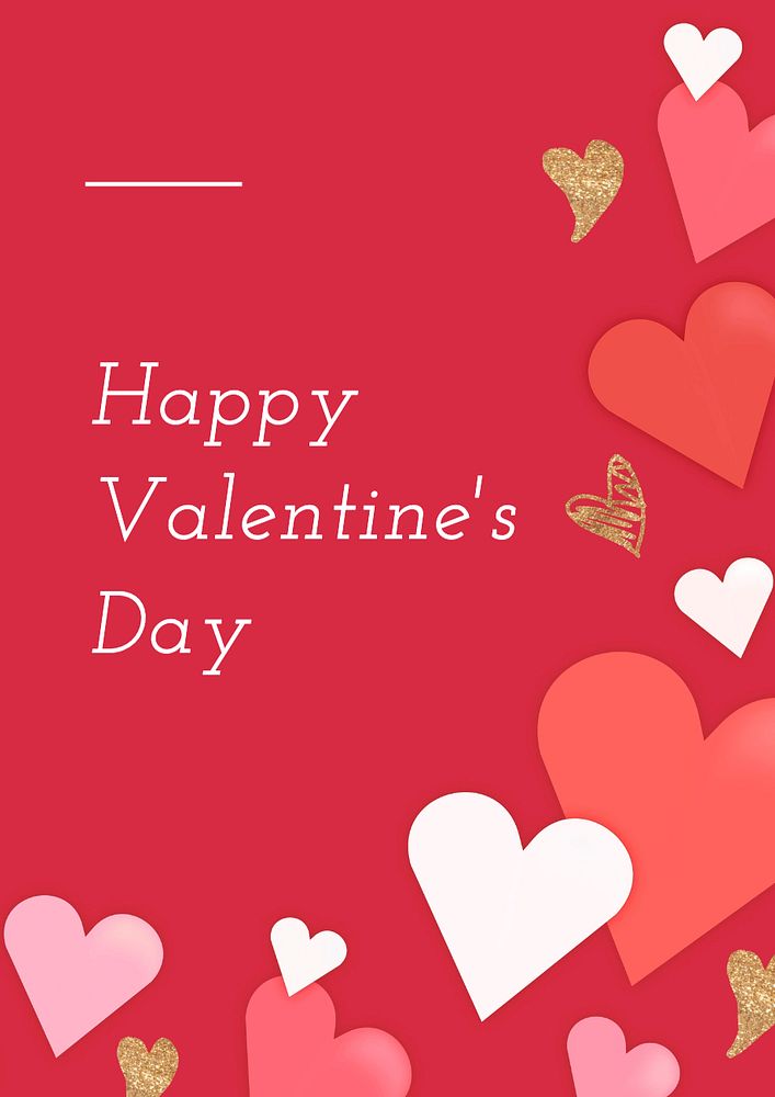 Happy valentine' s day poster template