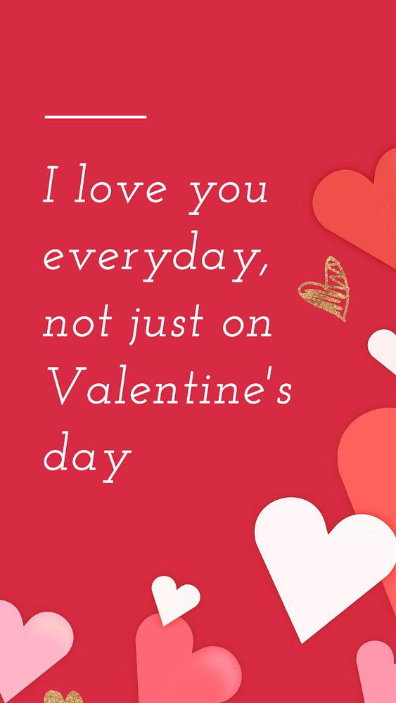 Valentine quote Facebook story template