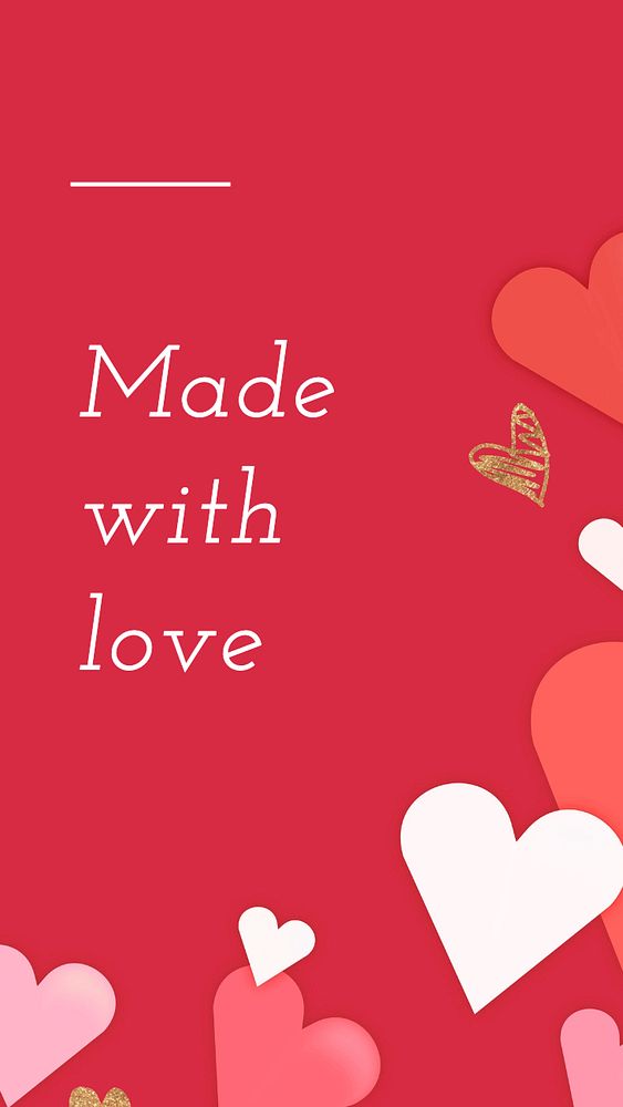 Made with love Facebook story template