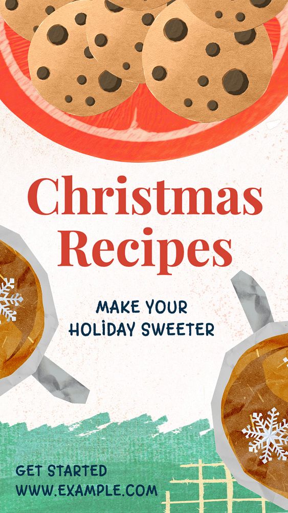 Christmas recipe Instagram story template